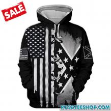 Black and white confederate flag hoodie: a stylish, affordable outfit