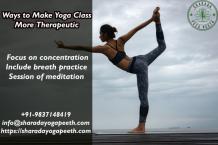 Ways to Make Yoga Class More Therapeutic 