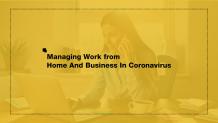 Managing Work from Home And Business In Coronavirus