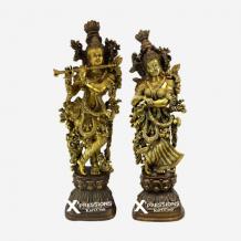 Radha Krishna Brass Statue | Buy Radha Krishna Pital Murti Online