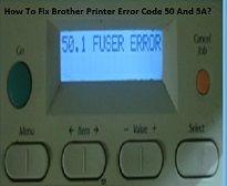 brother printer error code 50
