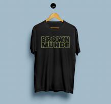 Brown Munde T-Shirts - Punjabi Slogan Printed T Shirt For Men India