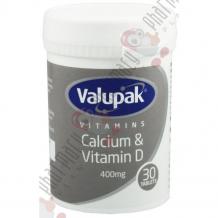 Buy Valupak Calcium And Vitamin D Supplement Tablets Online in the UK