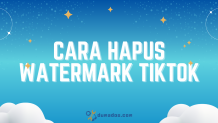 Cara Hapus Watermark TikTok Sendiri Tanpa Aplikasi