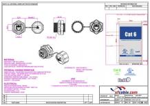 CAT6 RJ45 Shielded Industrial Panelmount Bulkhead Coupler with Dust Cap | SFCable
