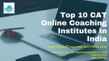 Top 10 Best CAT Online Coaching in India: Fees, Contact Details