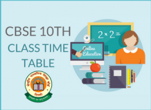 CBSE 10th Class Time Table 2019- Download PDF