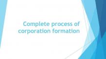 Complete process of company formation