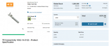 Connectors, Terminal Blocks, DIN Rail Terminal Blocks,1062-16-0722, TE Connectivity