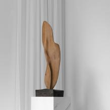 Contemporary Wood Sculpture Modern Abstract Wooden Artwork Living Room Decor - Warmly Design