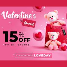  Valentine's Day Special Offer: 15% off on all orders + Free shipping.