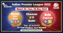 IPL 15 Chennai vs Delhi live score and report 2022