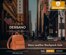 Mens Leather Backpack Sale