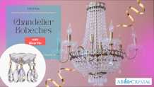 Crystal Chandelier Bobeches with Silver Pin