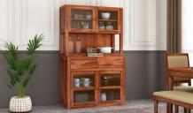 Darius Kitchen Cabinet (Honey Finish)