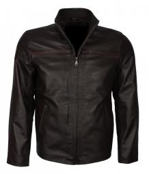 Dark Brown Designer Leather Jacket - US Leather Mart