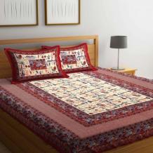 Jaipuri Bedsheets: Buy Jaipur Cotton Bedsheets Online @ best prices - WoodenStreet