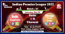 IPL Delhi vs Chennai live score and Report
