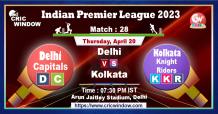 IPL Delhi vs Kolkata live score and Report