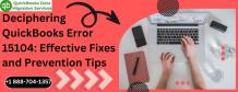 Deciphering QuickBooks Error 15104: Effective Fixes and Prevention Tips