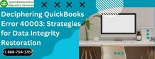 Deciphering QuickBooks Error 40003: Strategies for Data Integrity Restoration