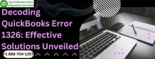 Decoding QuickBooks Error 1326: Effective Solutions Unveiled