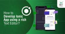 How to Develop Ionic Apps Using a Rich Text Editor?