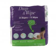 Buy Combine Diapers and Wipes pack of 25 - The Go Fresh Group