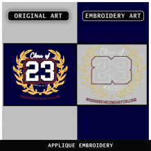 Embroidery digitizing designs for small businesses, showcasing various styles and effects.