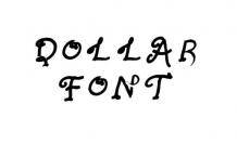 Dollar Font (1665306960)