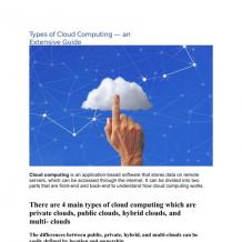 An extensive Guide to Different Types of Cloud Computing