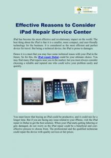  Effective Reasons to Consider iPad Repair Service Center