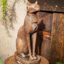 Egyptian Mau Sculpture Aging Treatment Retro Pharaoh Cat Figurine for Interior Decor - Warmly Life