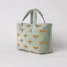 Bumblebee Sage Green Velvet Day Bag