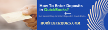 Enter Deposits in QuickBooks | Full Steps (Howfixerrors)