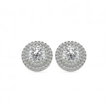 Halo diamond earrings