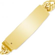 Exotic Diamonds- Gold chino link id bracelet 