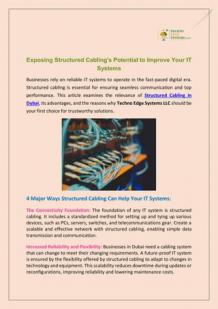 Exposing Structured Cabling&#x27;s Potential to Improve Your IT Systems | PDF