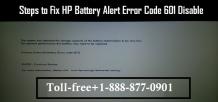 Fix HP Battery Alert Error Code 601 Disable