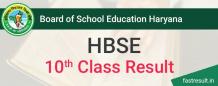 HBSE Board 10th Result 2019 | Haryana Board 10th Result 2019 @Fastresult 		             