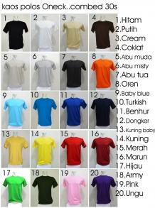 Kaos polos Koto tangah | CahayaKaos polos | CAHAYA KAOS POLOS