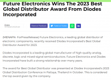 Future Electronics and Diodes Incorporated have new global distribution agreement