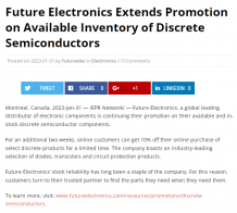 Future Electronics products; Memory, wireless, LED, Filters