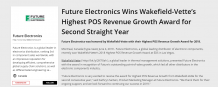 Future Electronics Wins Wakefield-Vette’s POS Revenue Growth Award for 2 Years