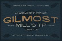 Gilmost Mill's Font Free Download OTF TTF | DLFreeFont