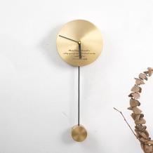 Gold Wall Clock Round Metal Creative Design Wall Decor - Warmly Life