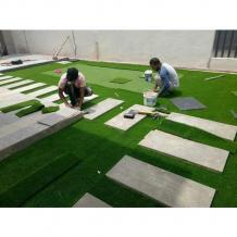 fake grass installation