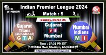 IPL Gujarat vs Mumbai live score and Report