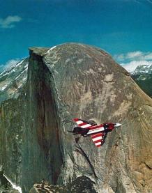 Fighter Plane with the Half Dome Mountain View