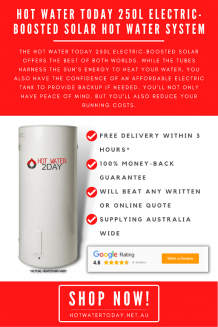 Hot Water Today 250L Electric-Boosted Solar Hot Water System 